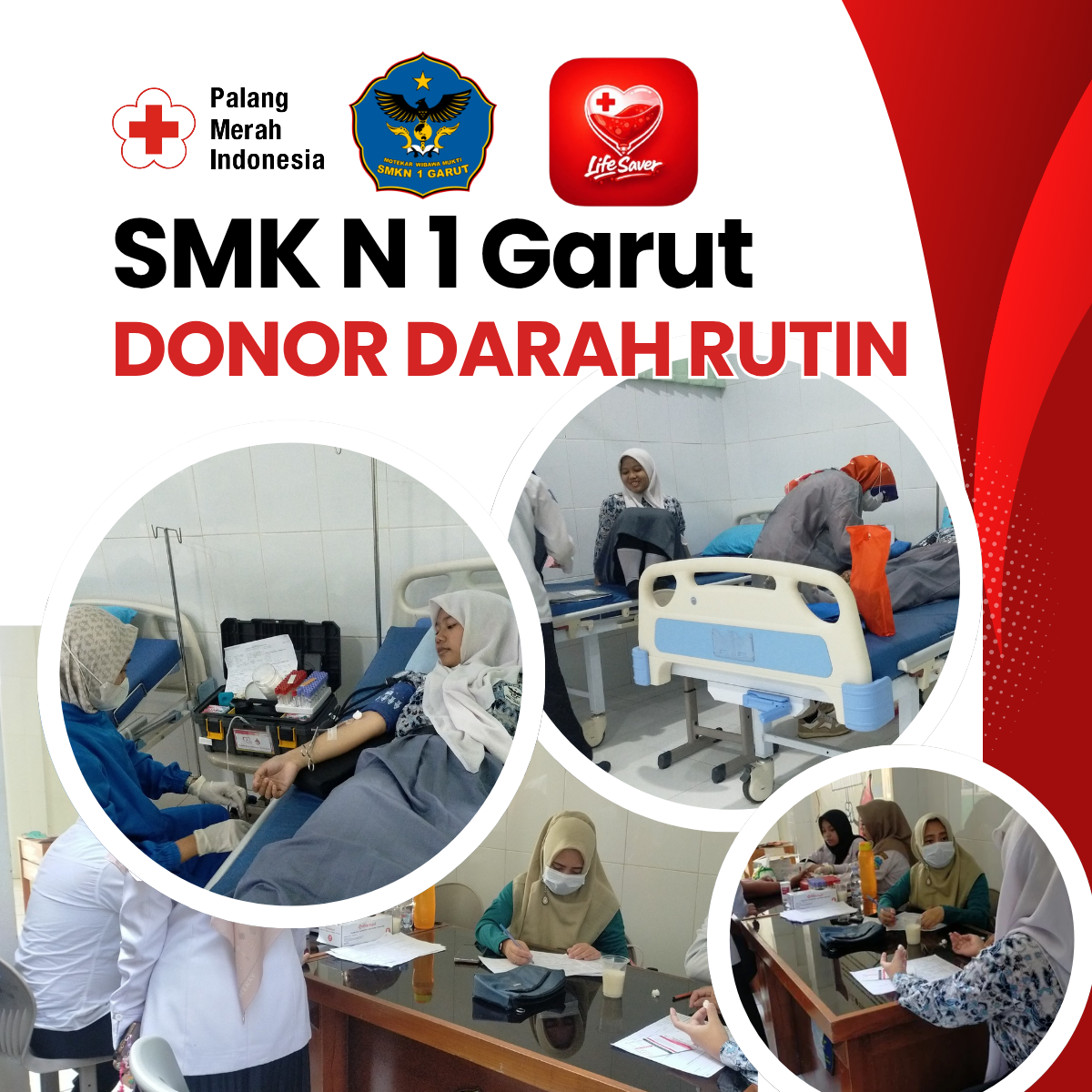 Donor darah Rutin SMKN 1 Garut