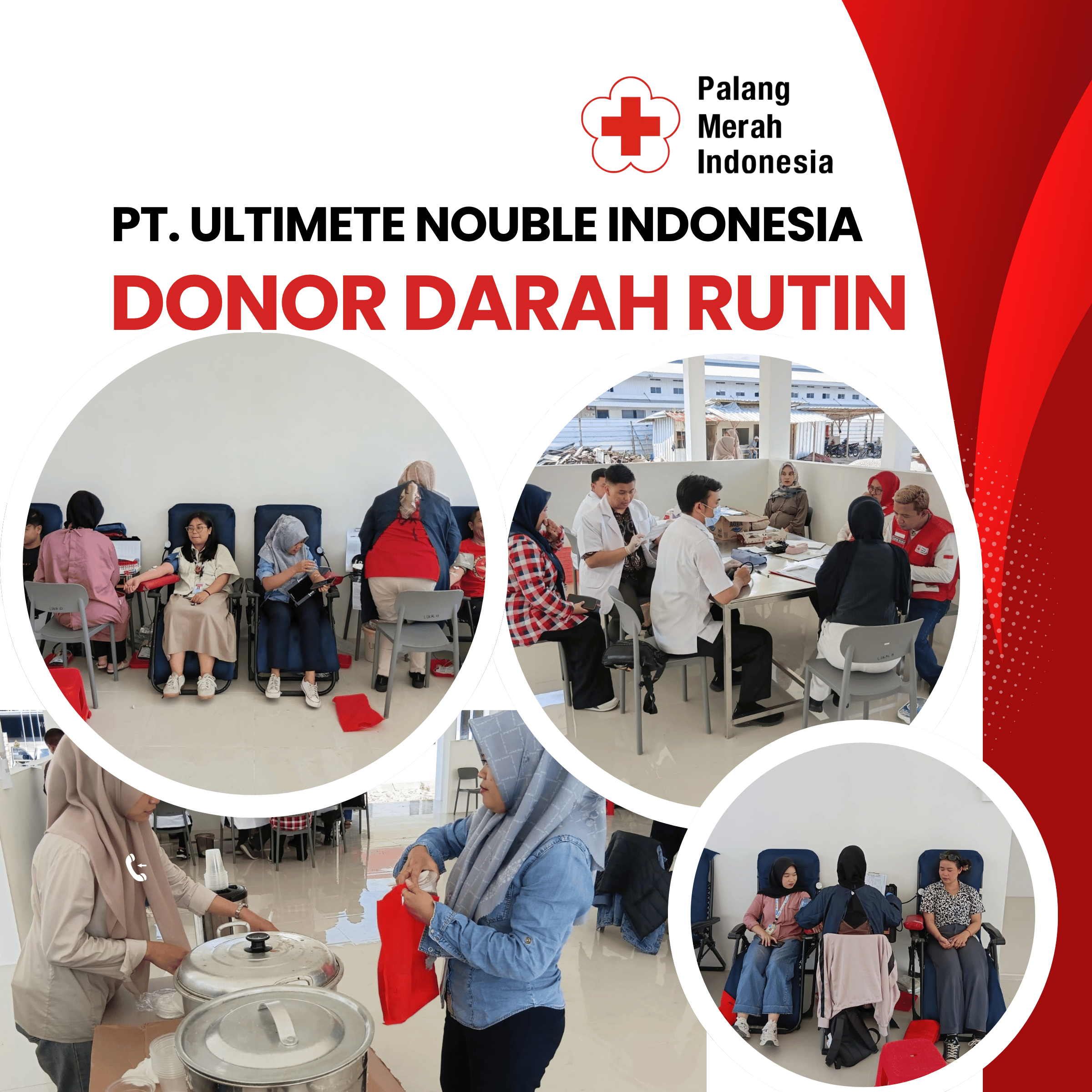 Donor Darah PT. Ultimete Nouble Indonesia Bualn April